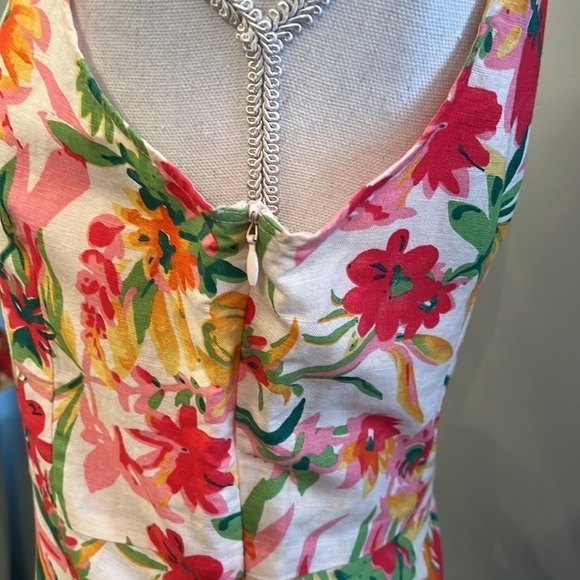 New Without Tags J.Crew Factory Hawaiian Linen Peplum Top Size 4 - Picture 5 of 12